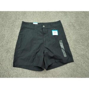 Columbia Shorts Womens 8 Black Holly Hideaway Hiking Utility Zip Fly Pockets